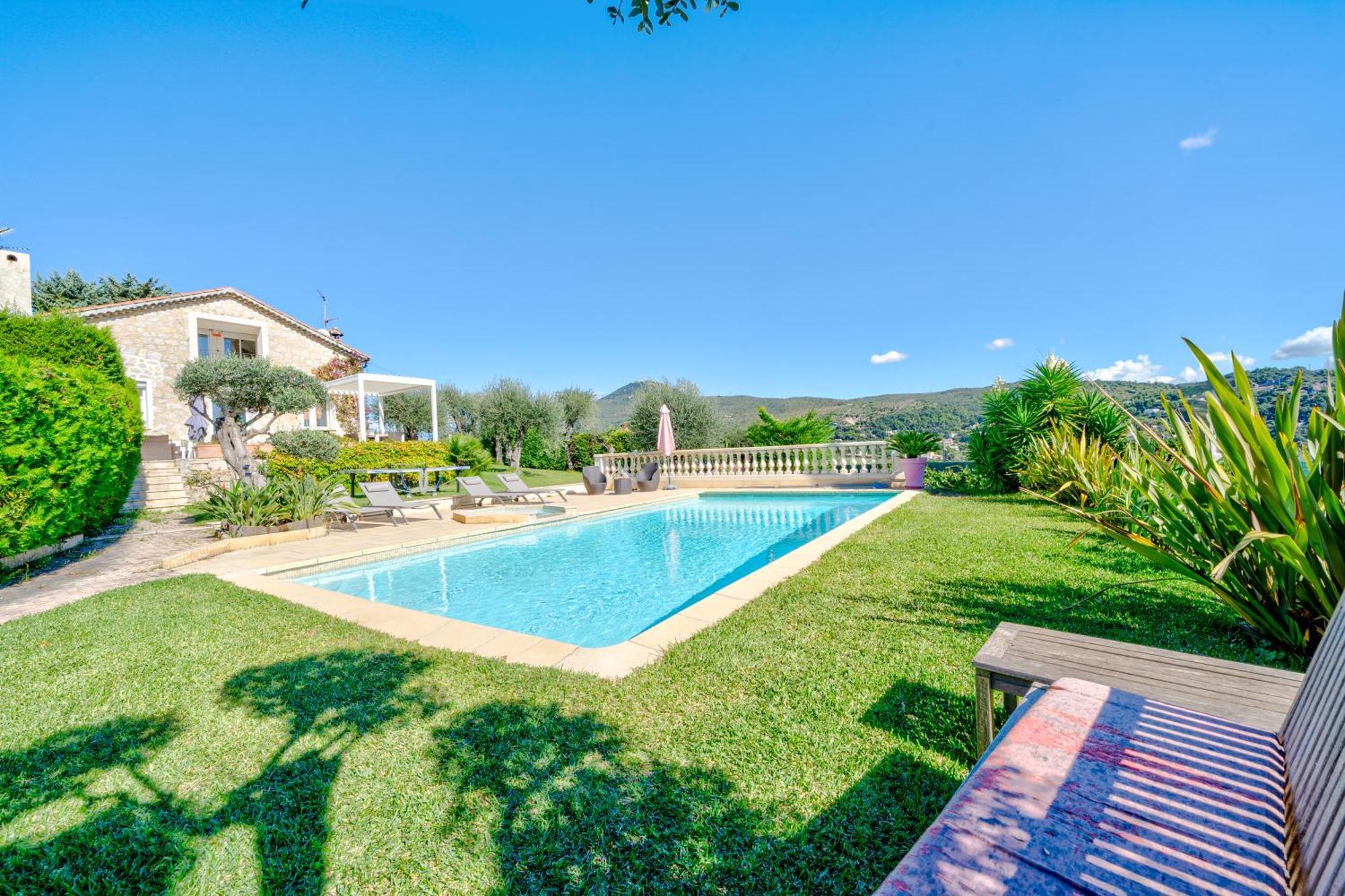 Villa De Prestige Vue Panoramique Piscine Climatisation Nice